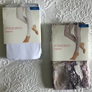 Bundle of White & Snakeskin Xhilaration Leggings